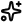 A small decorative graphic featuring a black star with a white sparkle accent on a light gray background.